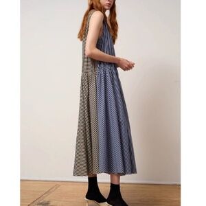 NWT NO.6 Leigh Midi Dress - Stripe Combo, XS
